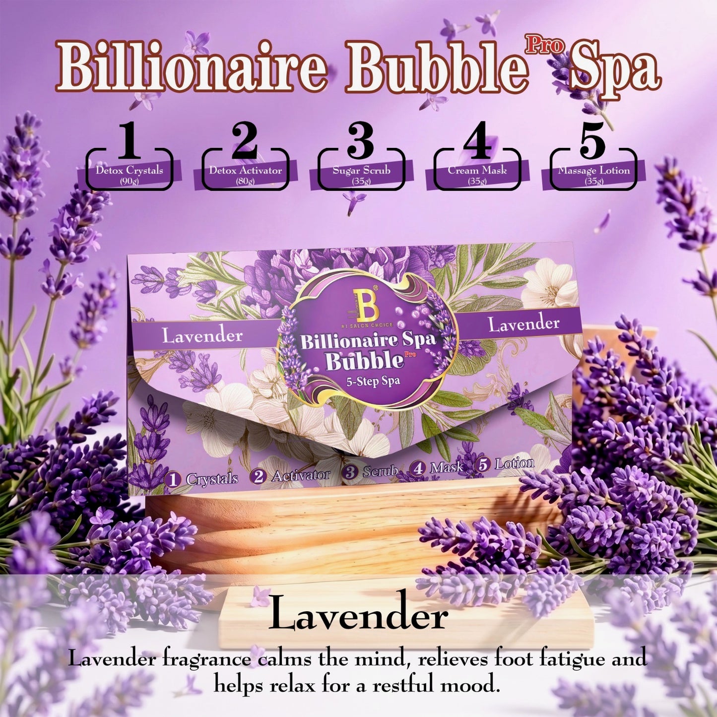 New 5 Steps Bubble Pedicure Deluxe Billionair