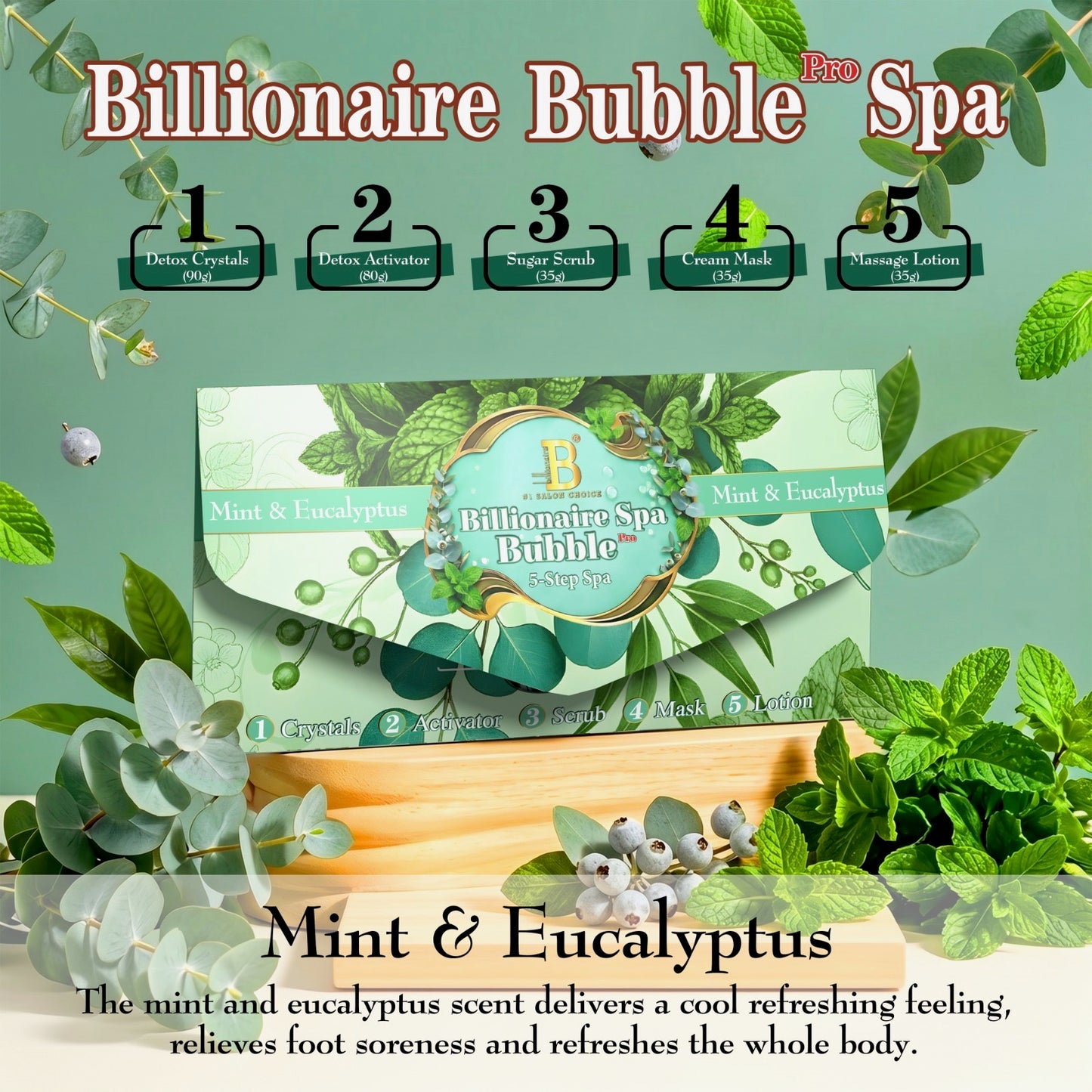 New 5 Steps Bubble Pedicure Deluxe Billionair