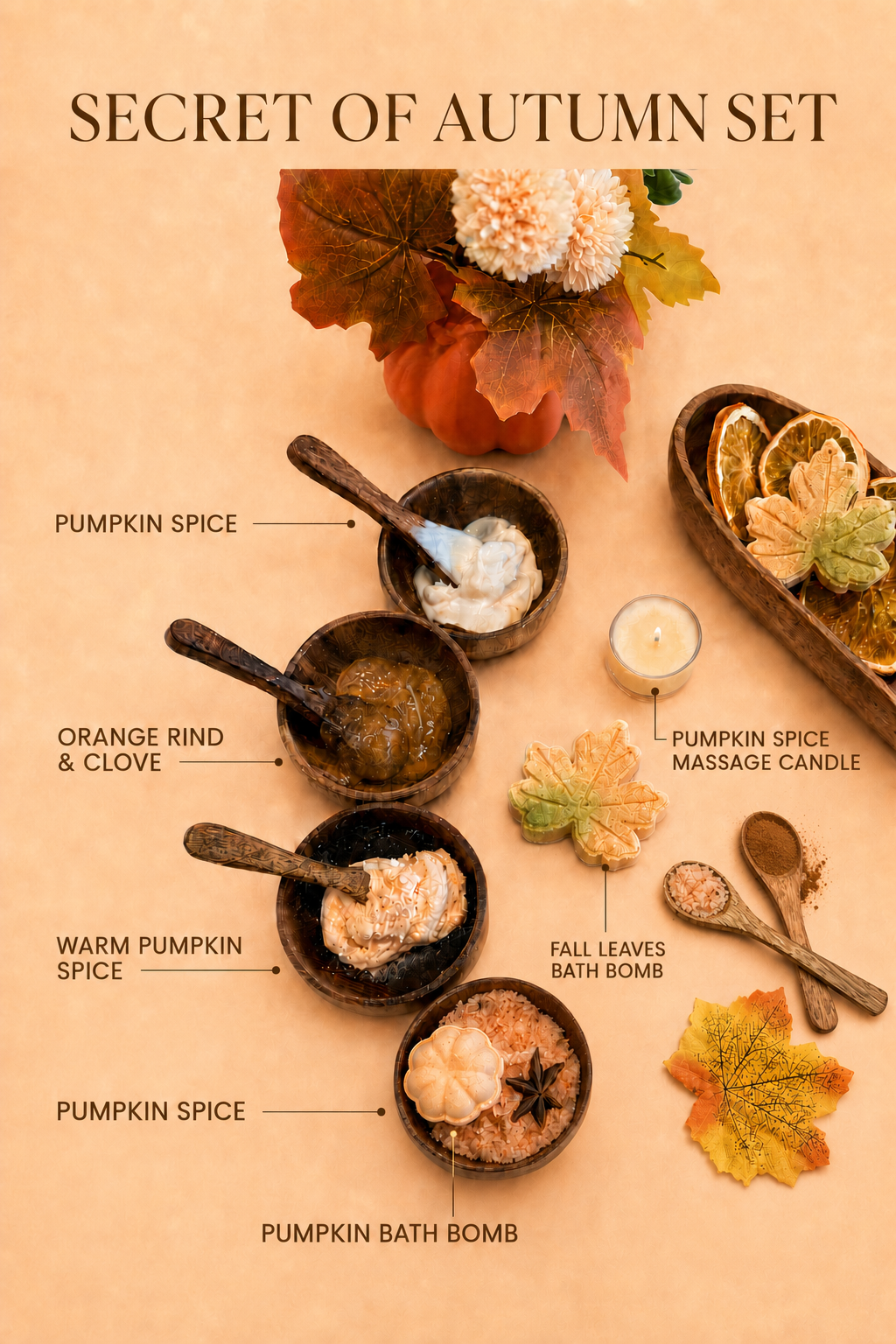 SEASONAL: Secret of Autumn Pumkin Spice 5 Steps Luxury Pedicure
