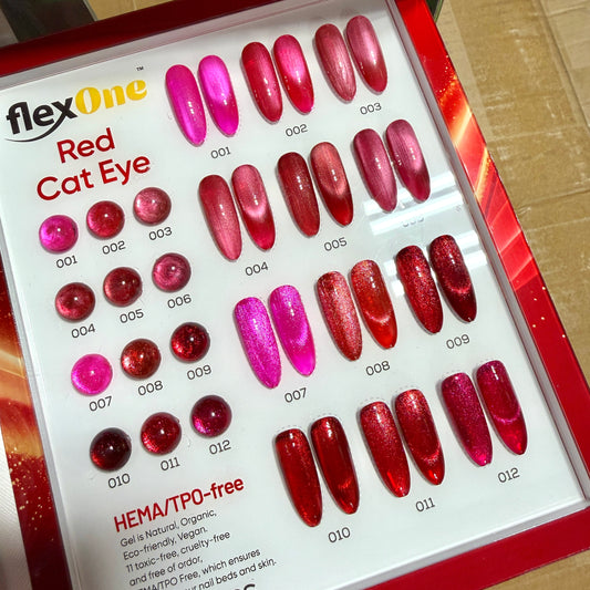 HOT PINK & RED Cat Eye Gel Collection - 12 colors