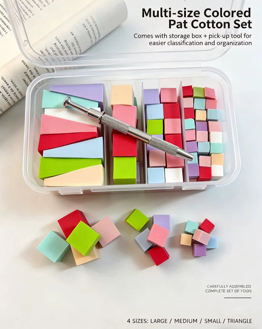 100pcs Mini Sponge for Ombre Pat Pat Gel and Chrome + 1 Tools