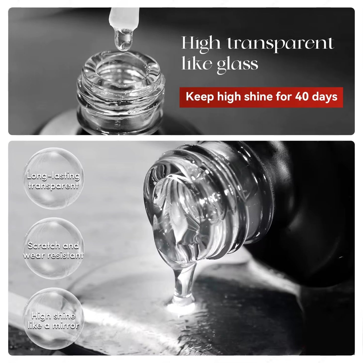Super Shinny Glass Top Coat - Strong Top Coat