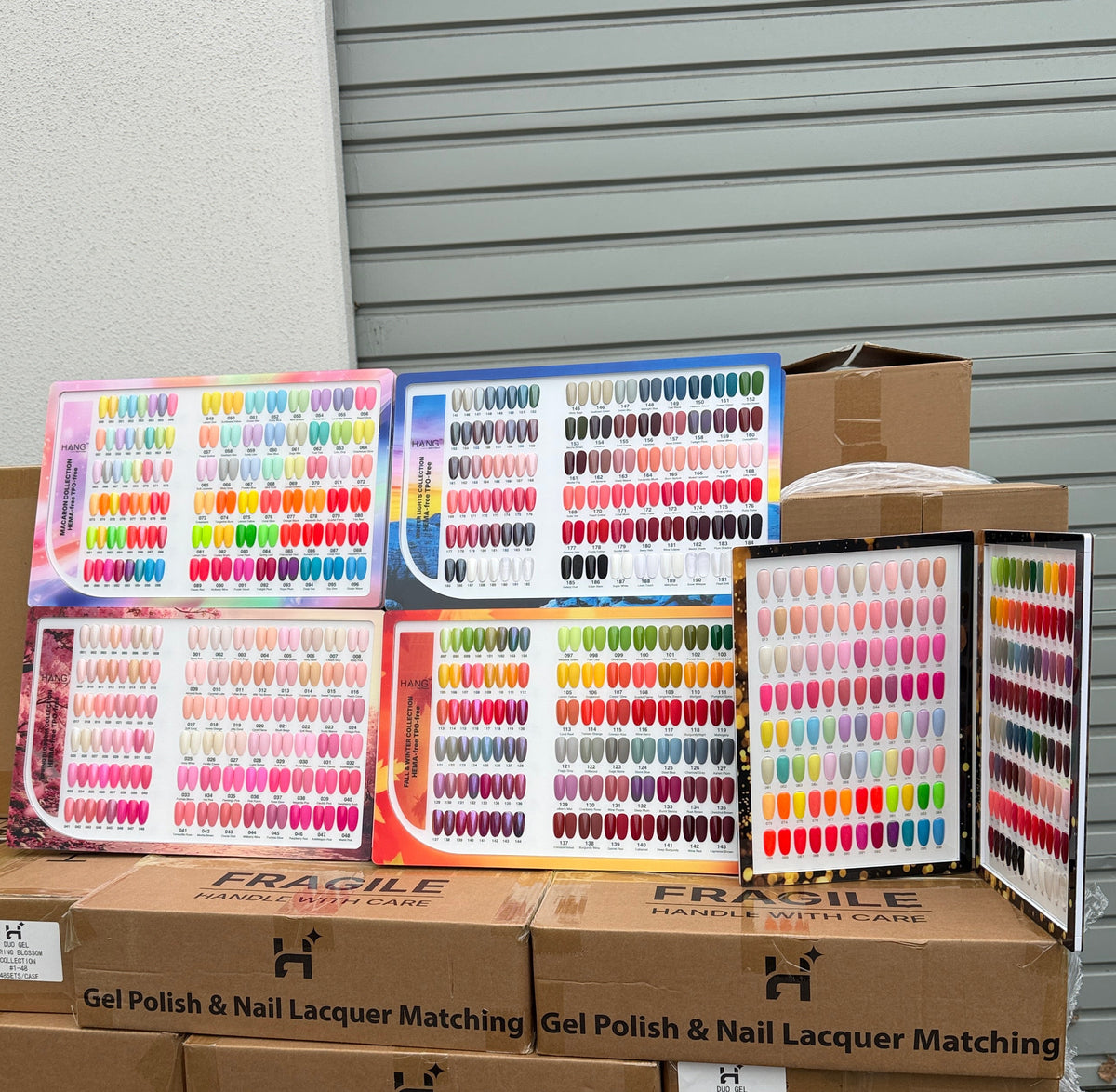 Set 3in1 matching 48 colors Springs/ Macaron / Fall / Winter Light Gel & Regular HANG Collection