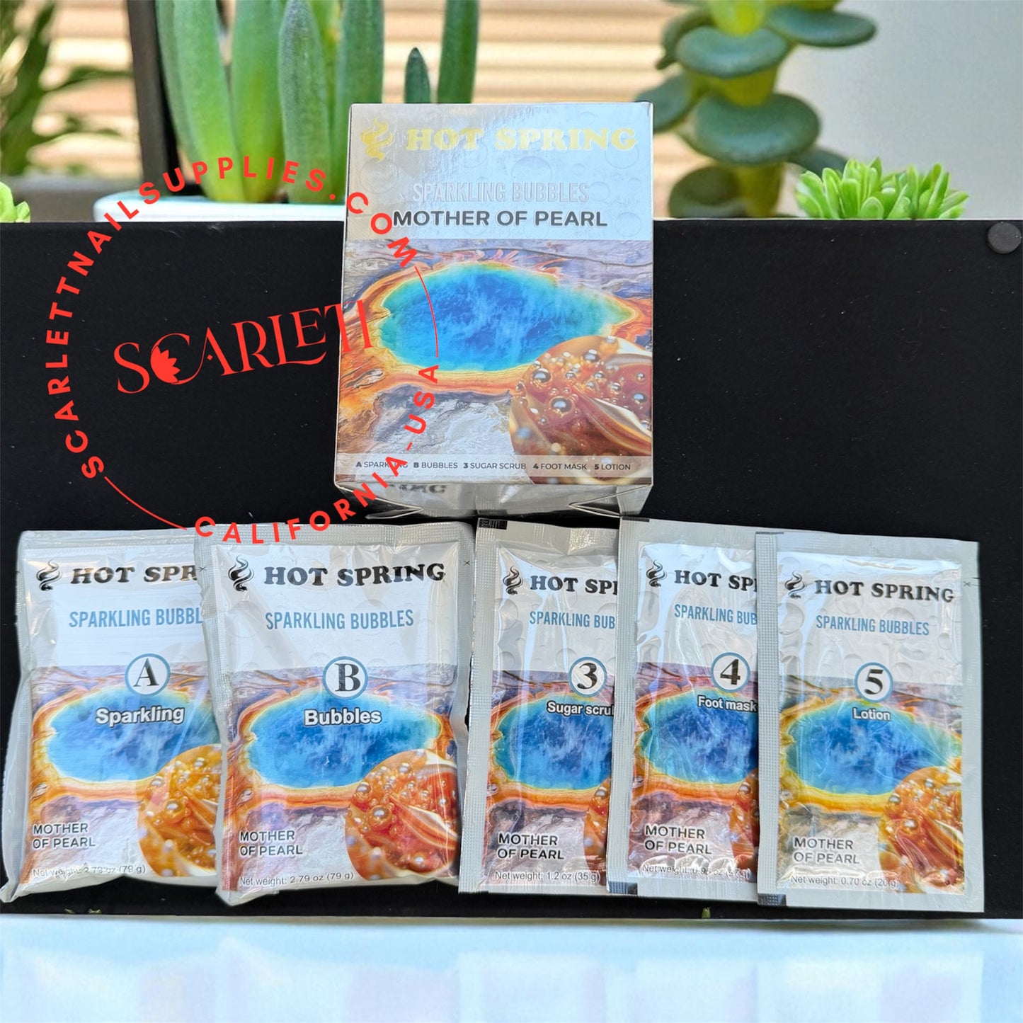 [Free Shipping] HOT SPRING VOLCANO Pedicure Extreme Deluxe 6 STEPS - 40pcs/ Case