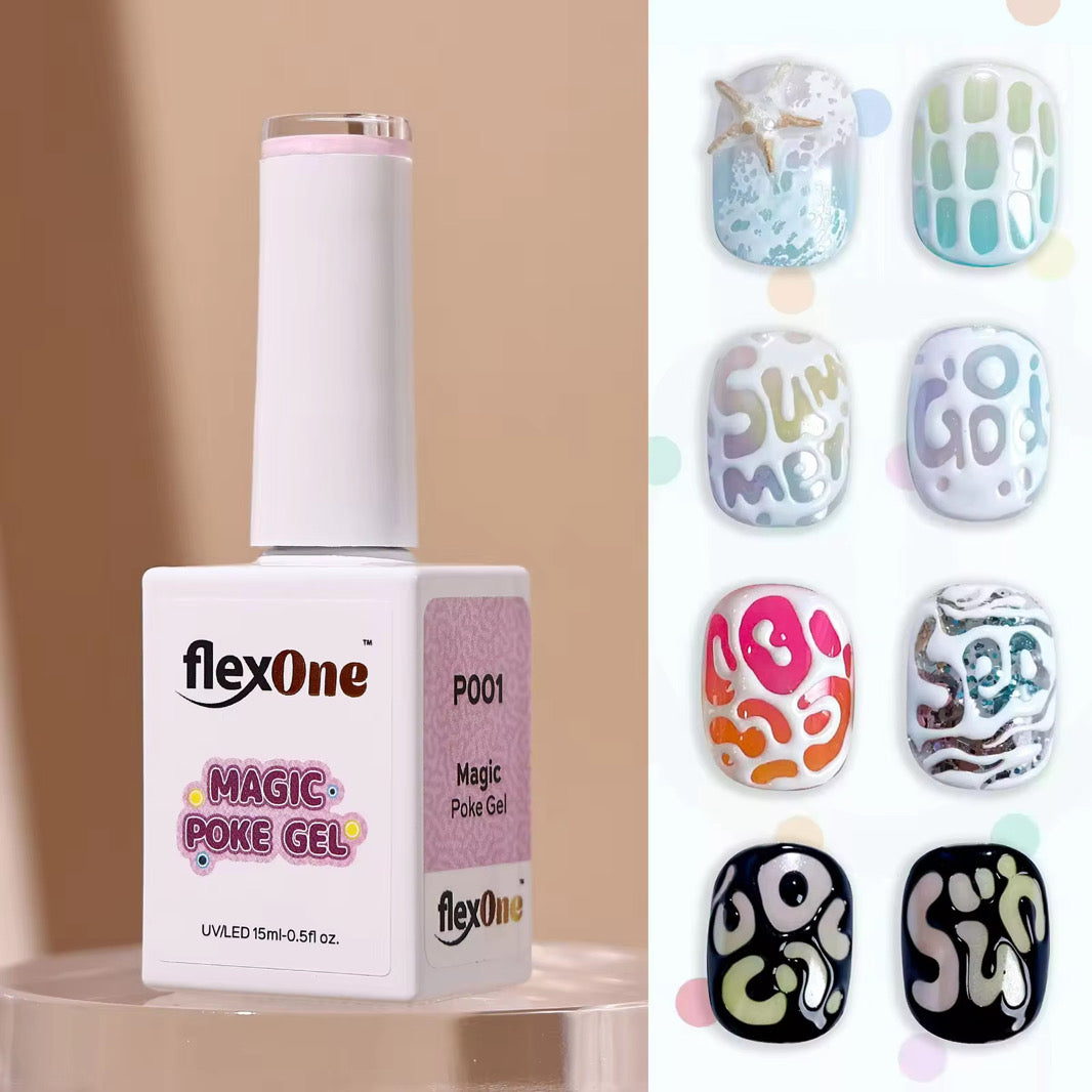[NEW 2026] Set 12 Colors Poke Gel Design + Free 2 Base Poke Gel - Bubble Gel