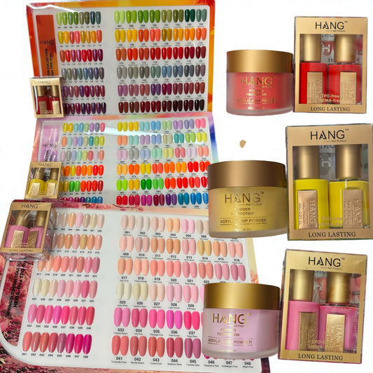 Set 3in1 matching 48 colors Springs/ Macaron / Fall Winter Gel & Regular HANG Collection