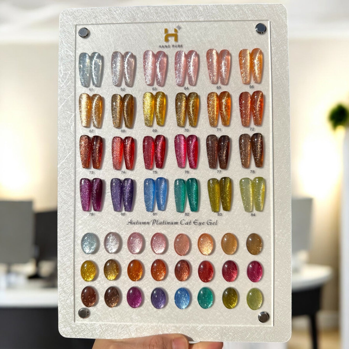 Autumn Platinum Cat Eye Gel – 18 Metallic Magnetic Colors | HANG PURE USA