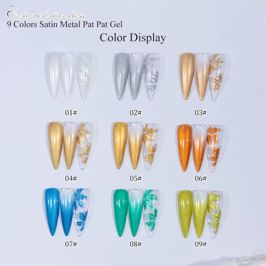 Set Metalic - Glitter Painting Gel - Metalic Gold Silver and Glitter Reflective painting gel