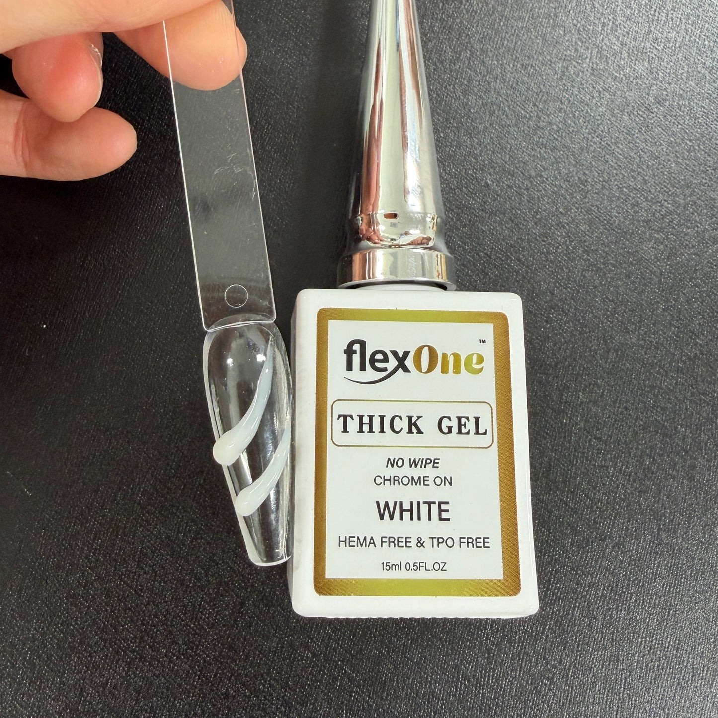 3D Gel painting - 3D Black and White Thick Gel Painting & Chrome On
