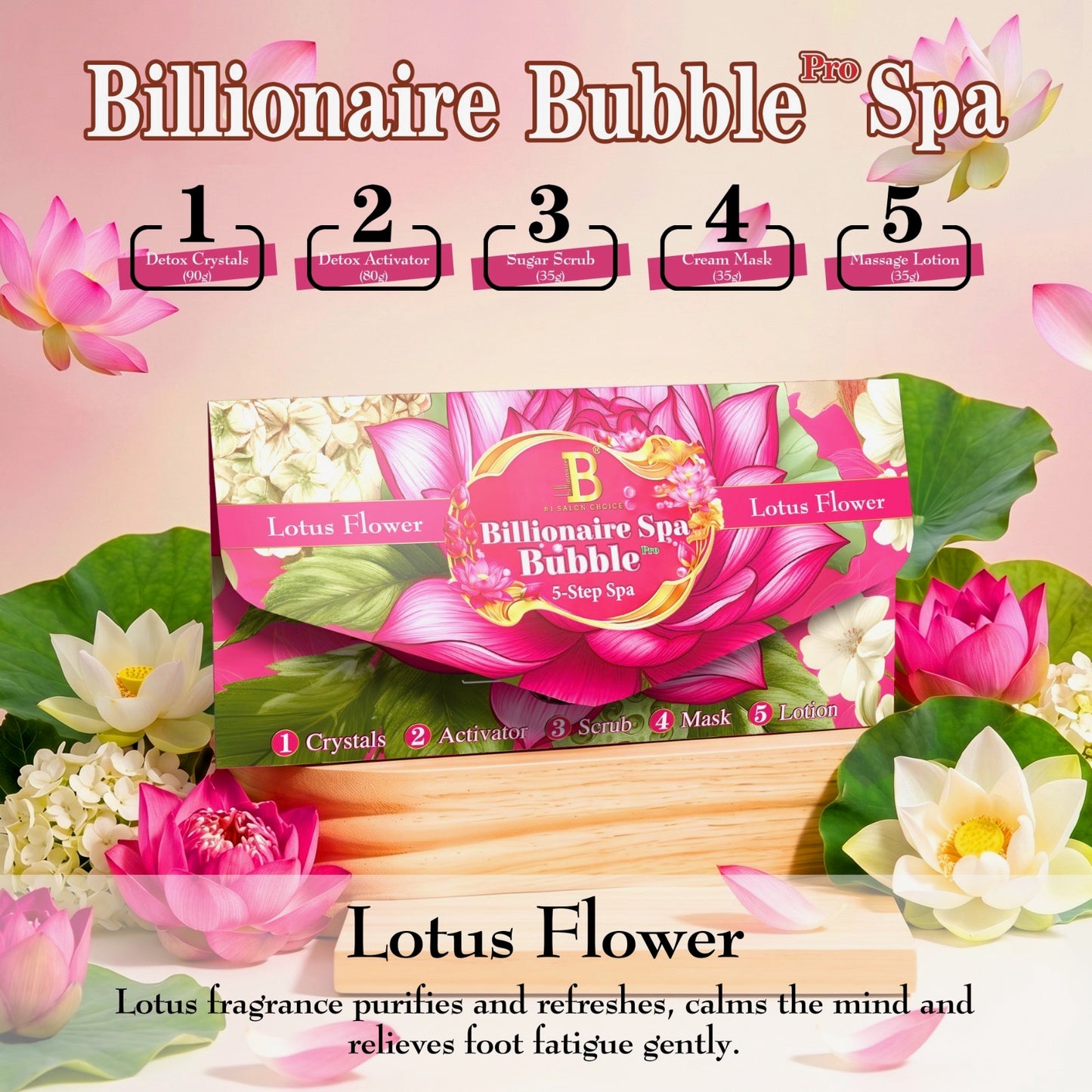 New 5 Steps Bubble Pedicure Deluxe Billionair