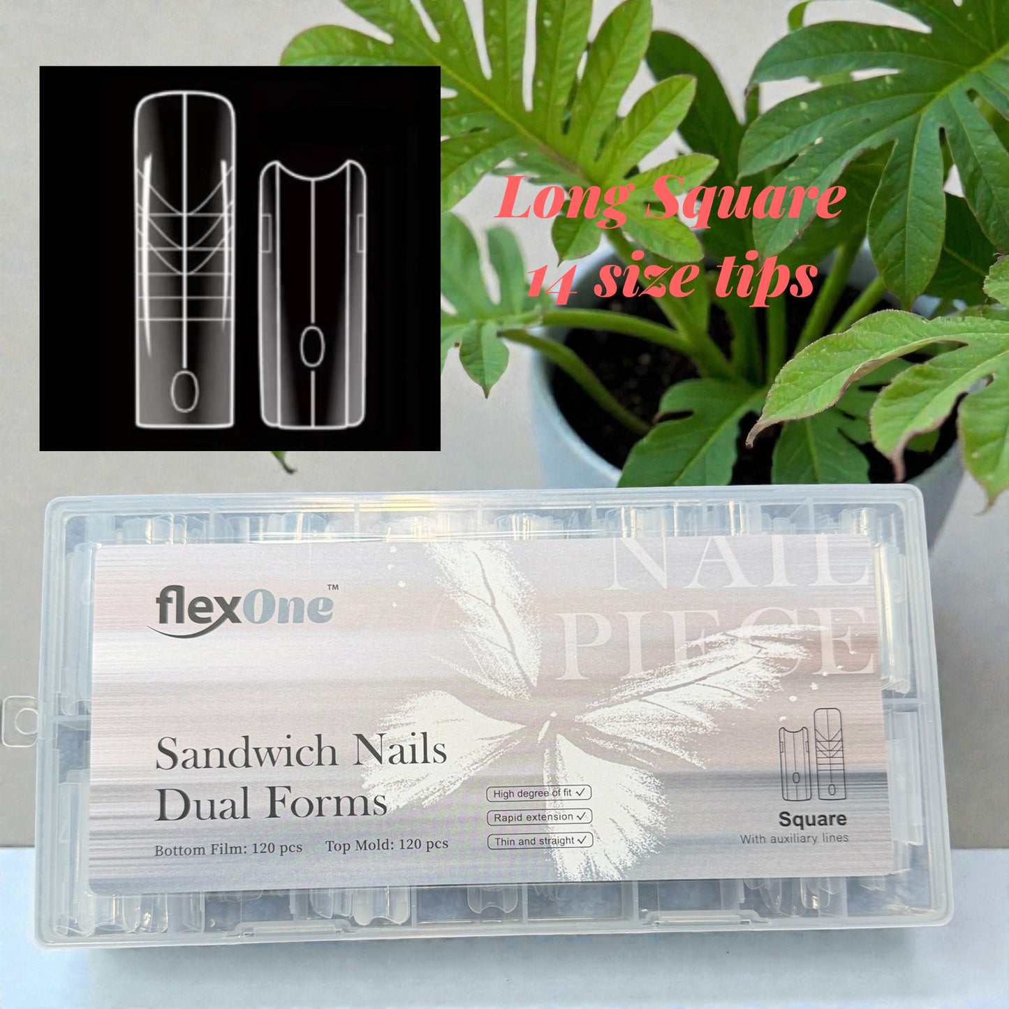 Sandwich Dual Forms Nails Tips 120pcs/ box