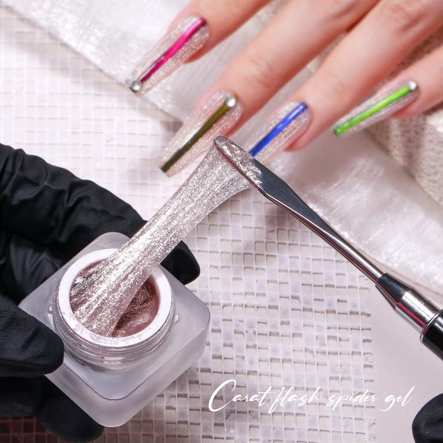 SPIDER GEL - Flash Glitter Gel - Reflective Spider Gel