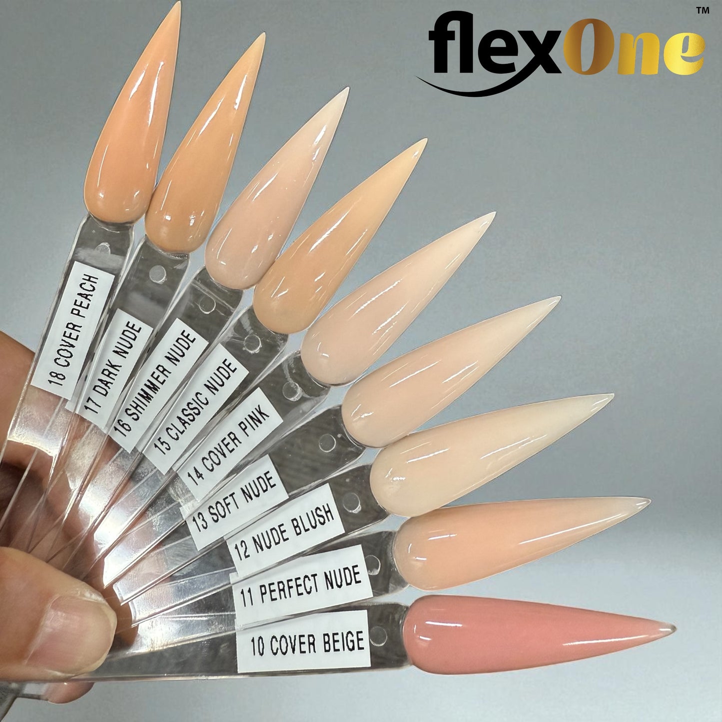 FlexOne Acrylic and Dipping Powder - Pink Nude Collection Nails Powder 4oz