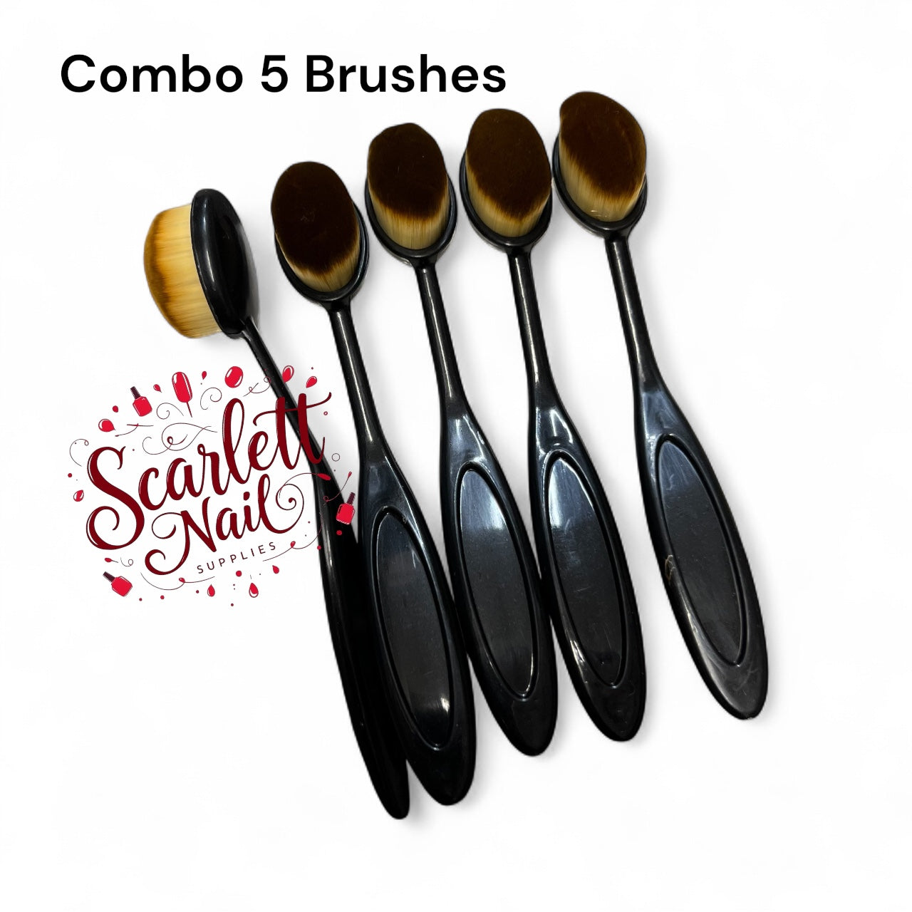 Nail Dust Brush - Buffer Brush – Soft Bristles for Chrome, Acrylic & Gel Dust Cleaning