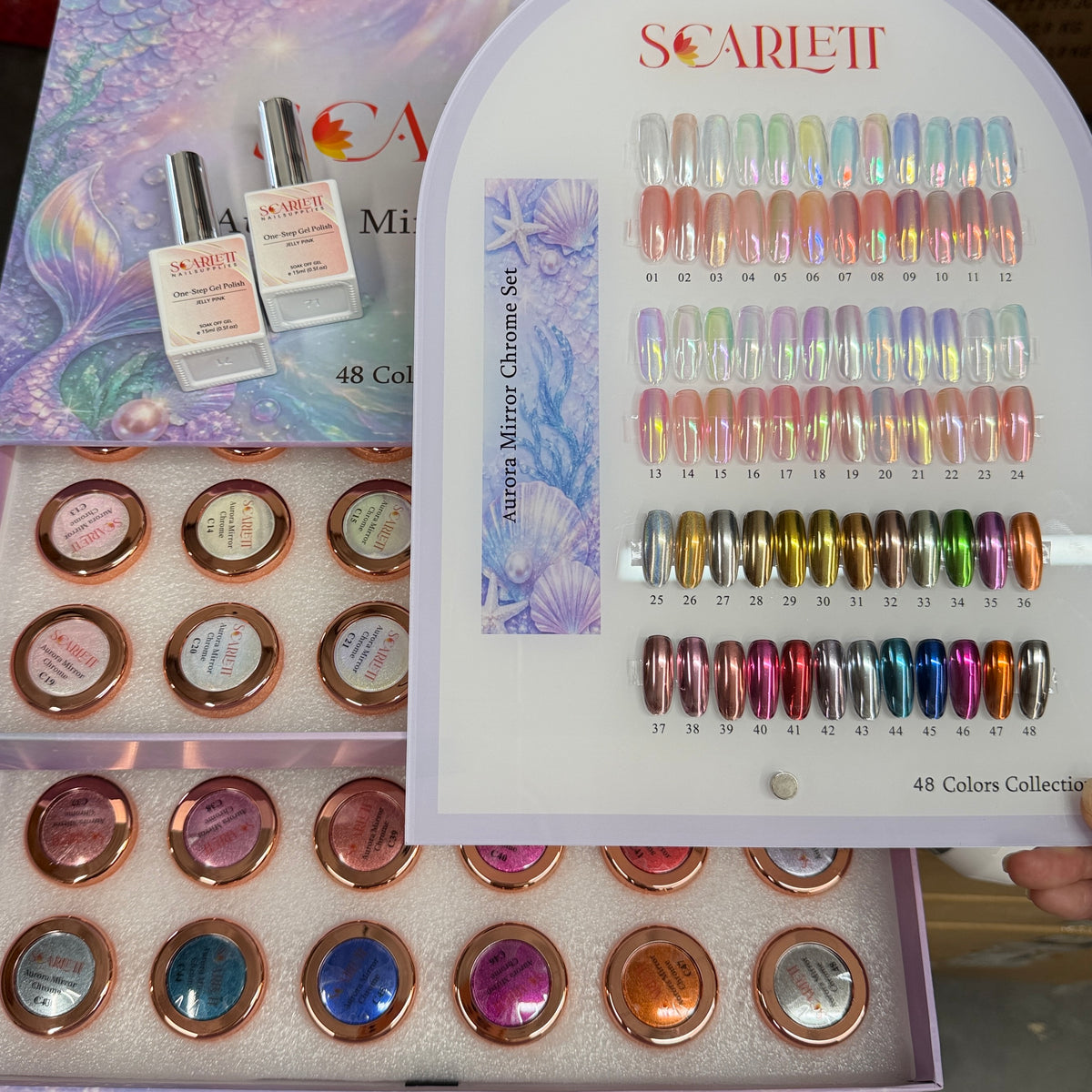 Set 48 Colors Chrome Collection Scarlett + Gift