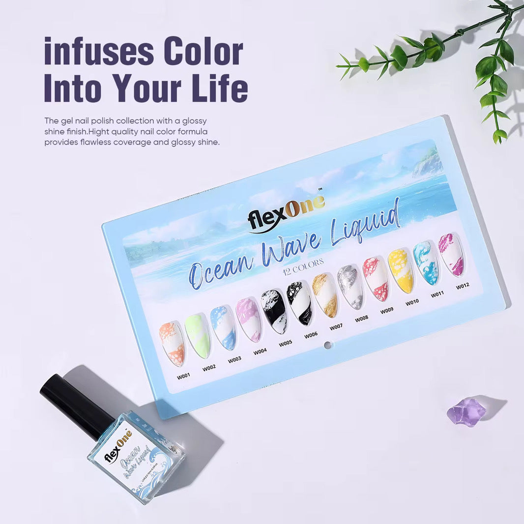 [NEW 2026] Set 12 Colors Wave Gel + free 2 Base Wave gel - Ocean wave gel