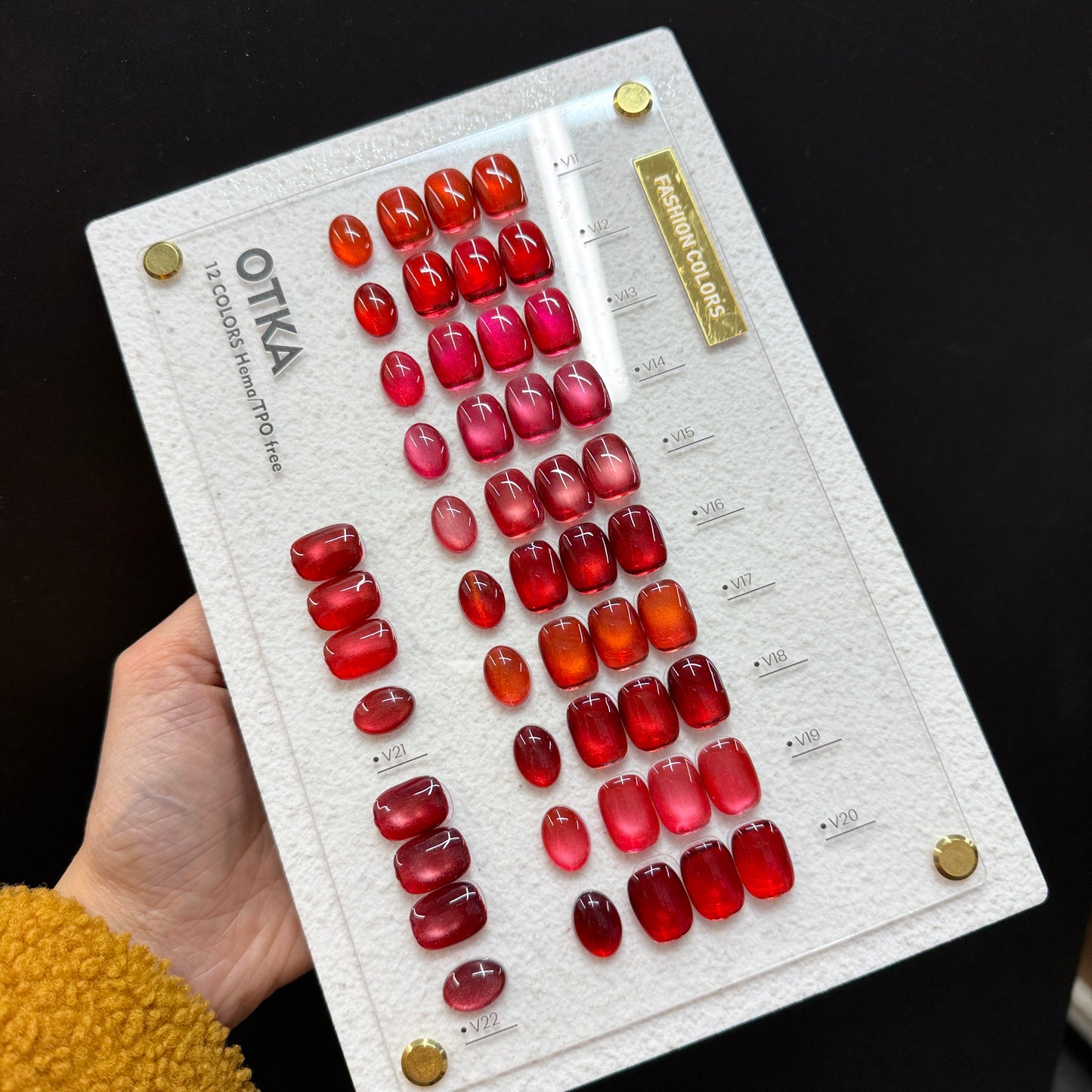 New 2026 Set 12 Colors RED RUBY Moonlight Cat Eye Gel