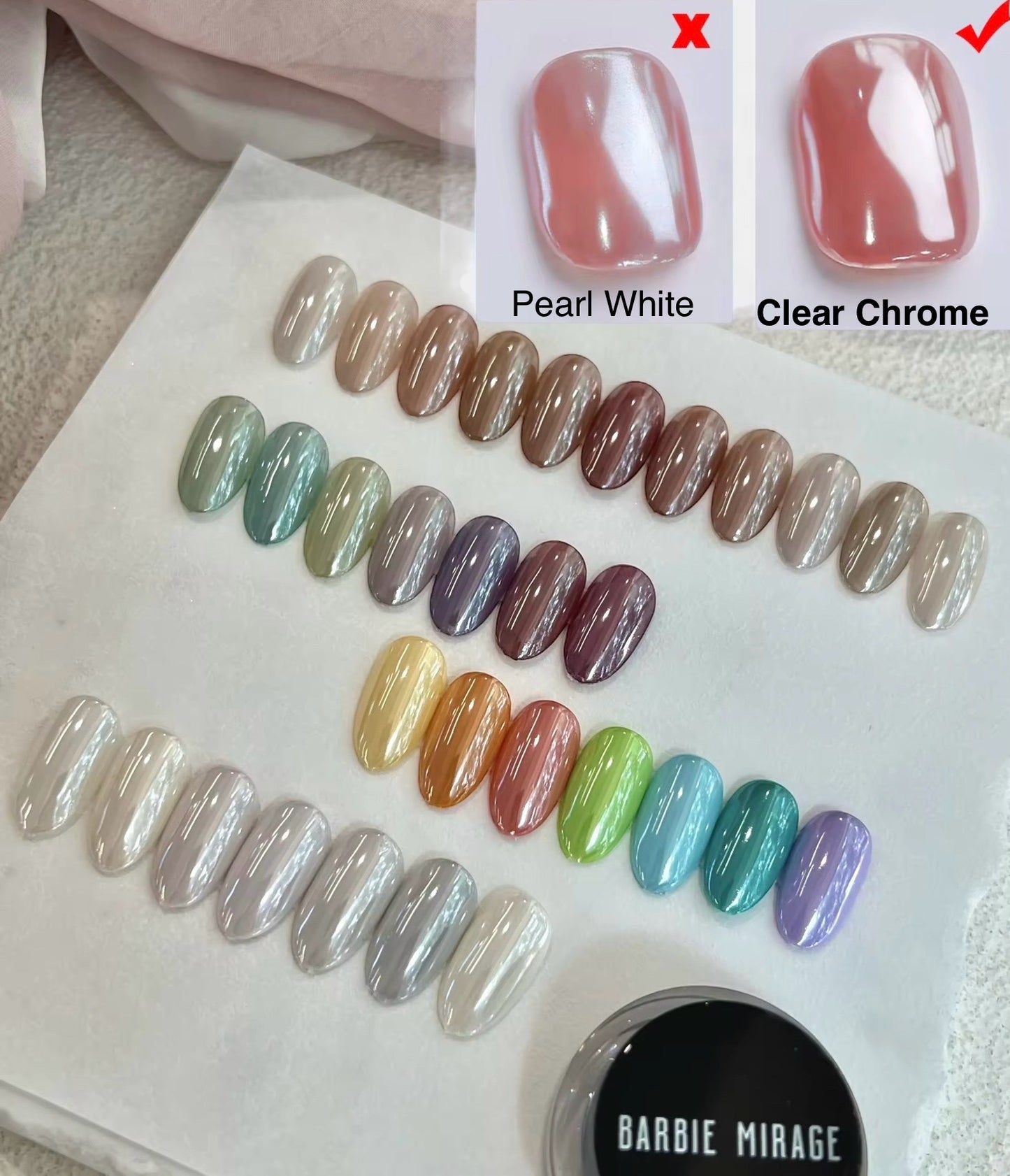 CRYSTAL Chrome Powder Nail Art