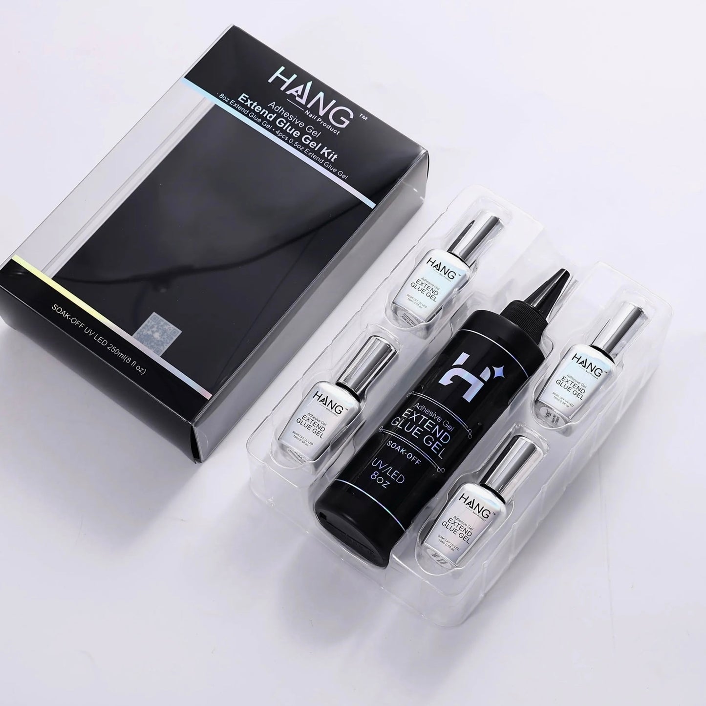 COMBO 1 Big Bottle 8oz + 4 Extend Gel Glue 0.5oz