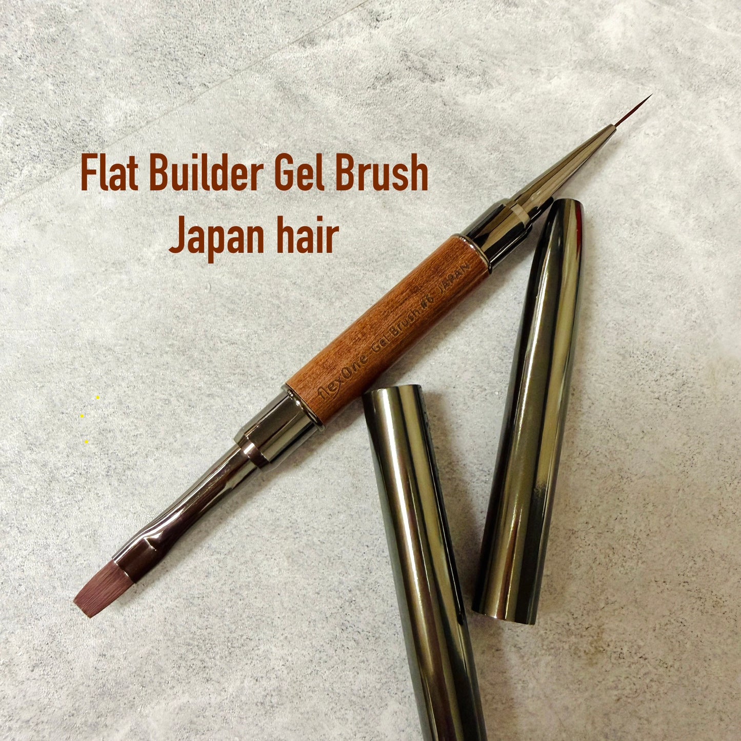 Flat Builder Gel Brush - Japan Hair 2 sides FlexOne