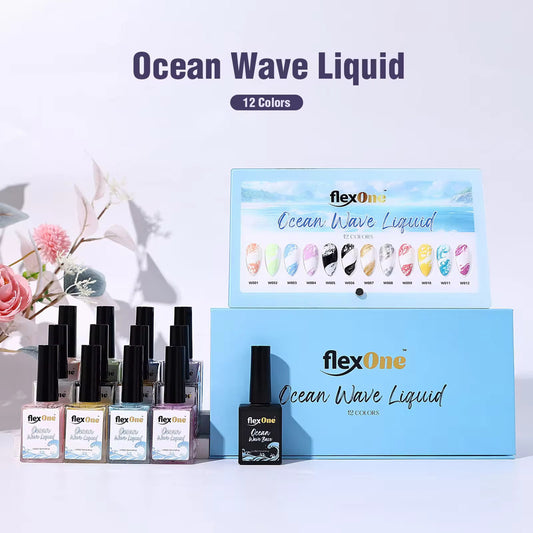 [NEW 2026] Set 12 Colors Wave Gel + free 2 Base Wave gel - Ocean wave gel