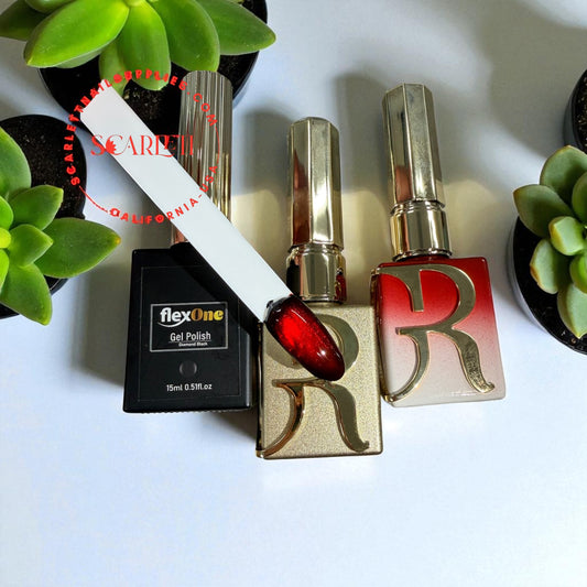 Create the viral Red Cat Eye Vampy Glass Nails look