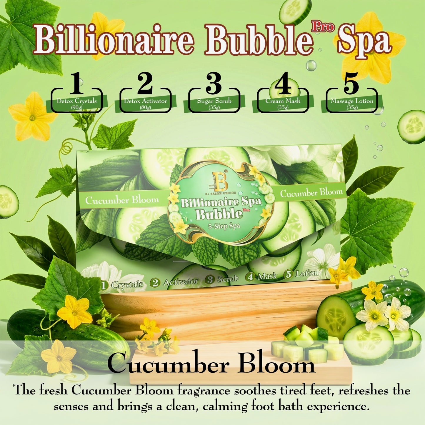 New 5 Steps Bubble Pedicure Deluxe Billionair