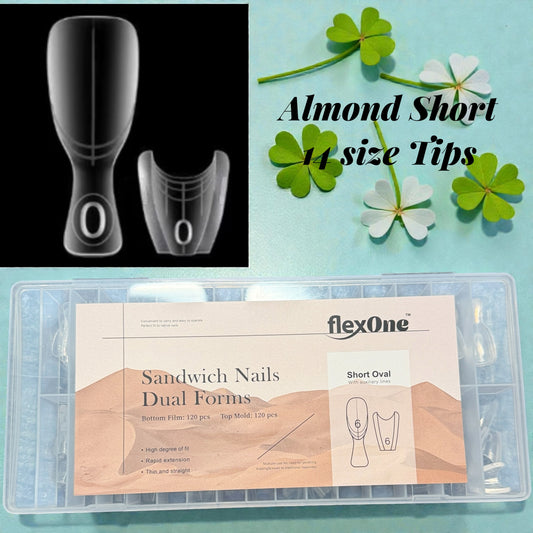 Sandwich Dual Forms Nails Tips 120pcs/ box