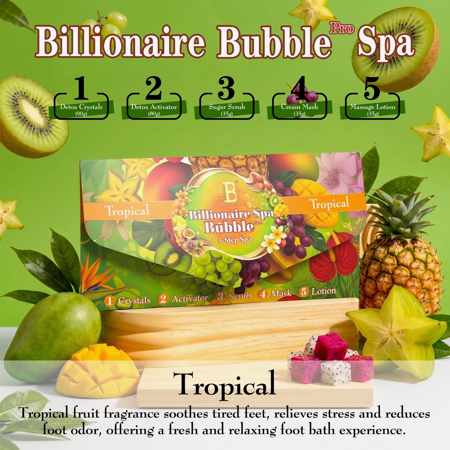 New 5 Steps Bubble Pedicure Deluxe Billionair