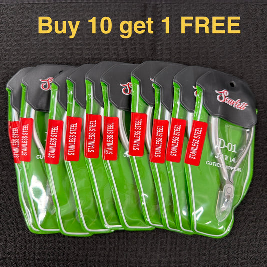 Cuticle Nippers - Stainless Steel - D01 Square Head - Jaw 16 or Jaw 14