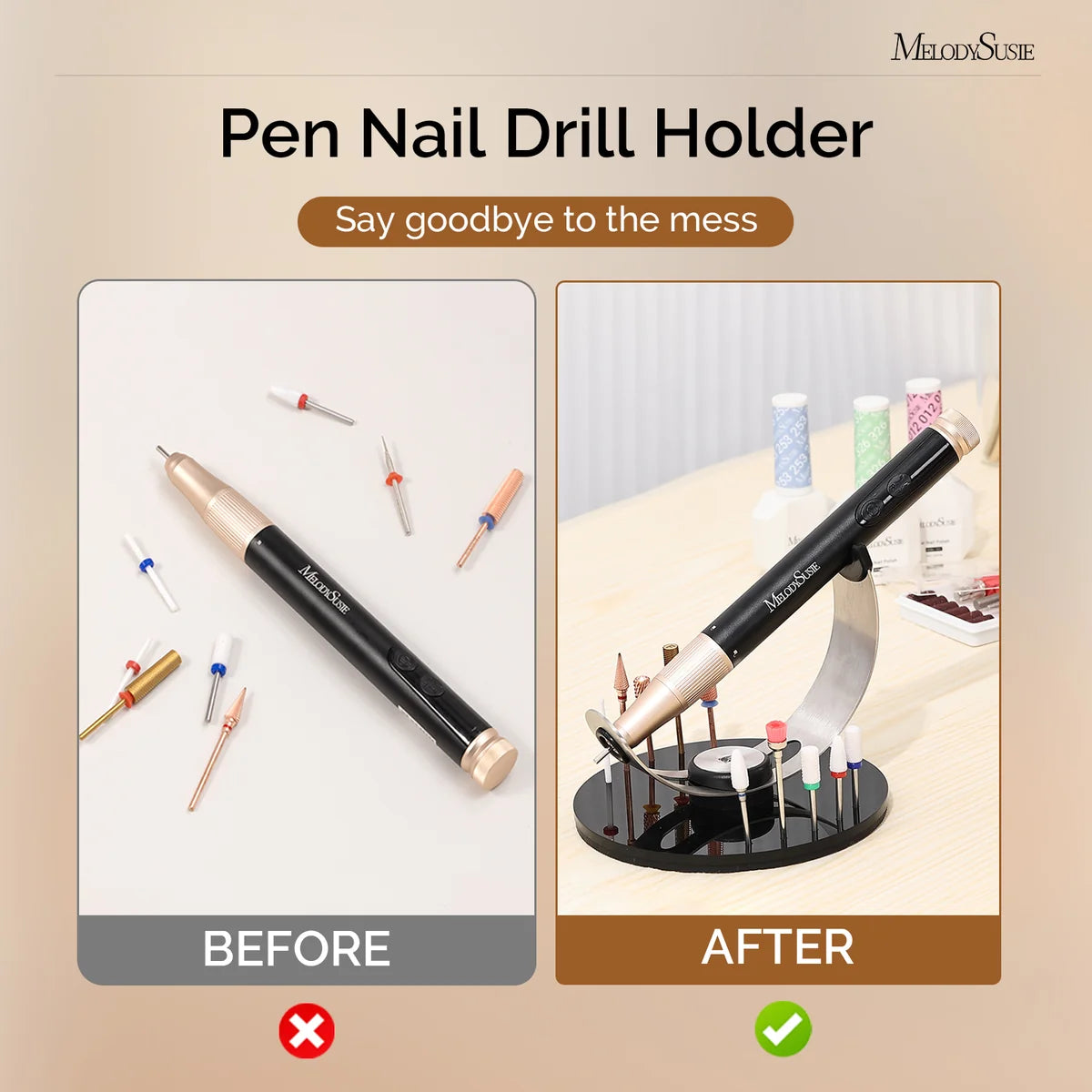 Drill Machine - Pen-Shaped Rechargeable Nail Drill 30,000RPM - White or Black