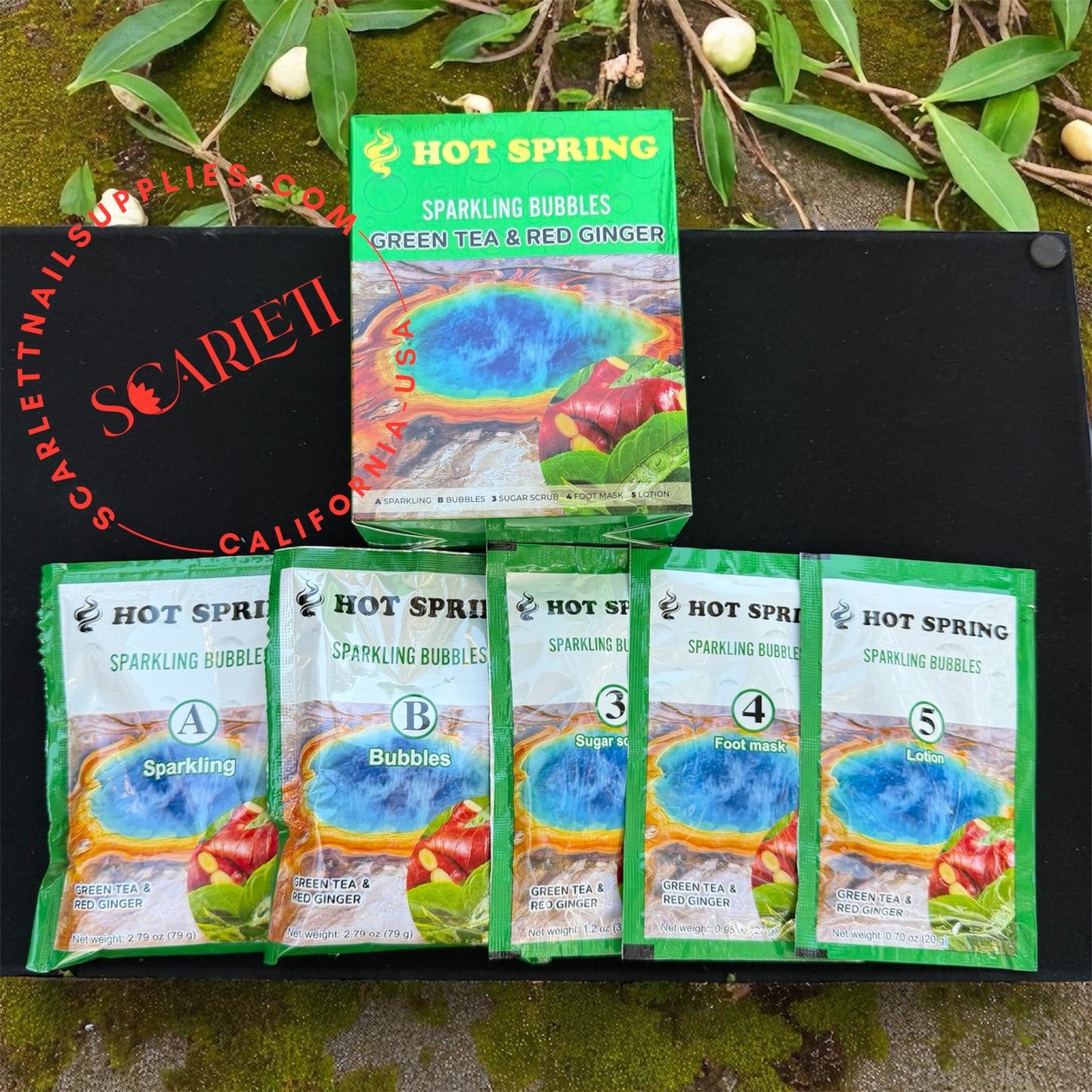 [Free Shipping] HOT SPRING VOLCANO Pedicure Extreme Deluxe 6 STEPS - 40pcs/ Case