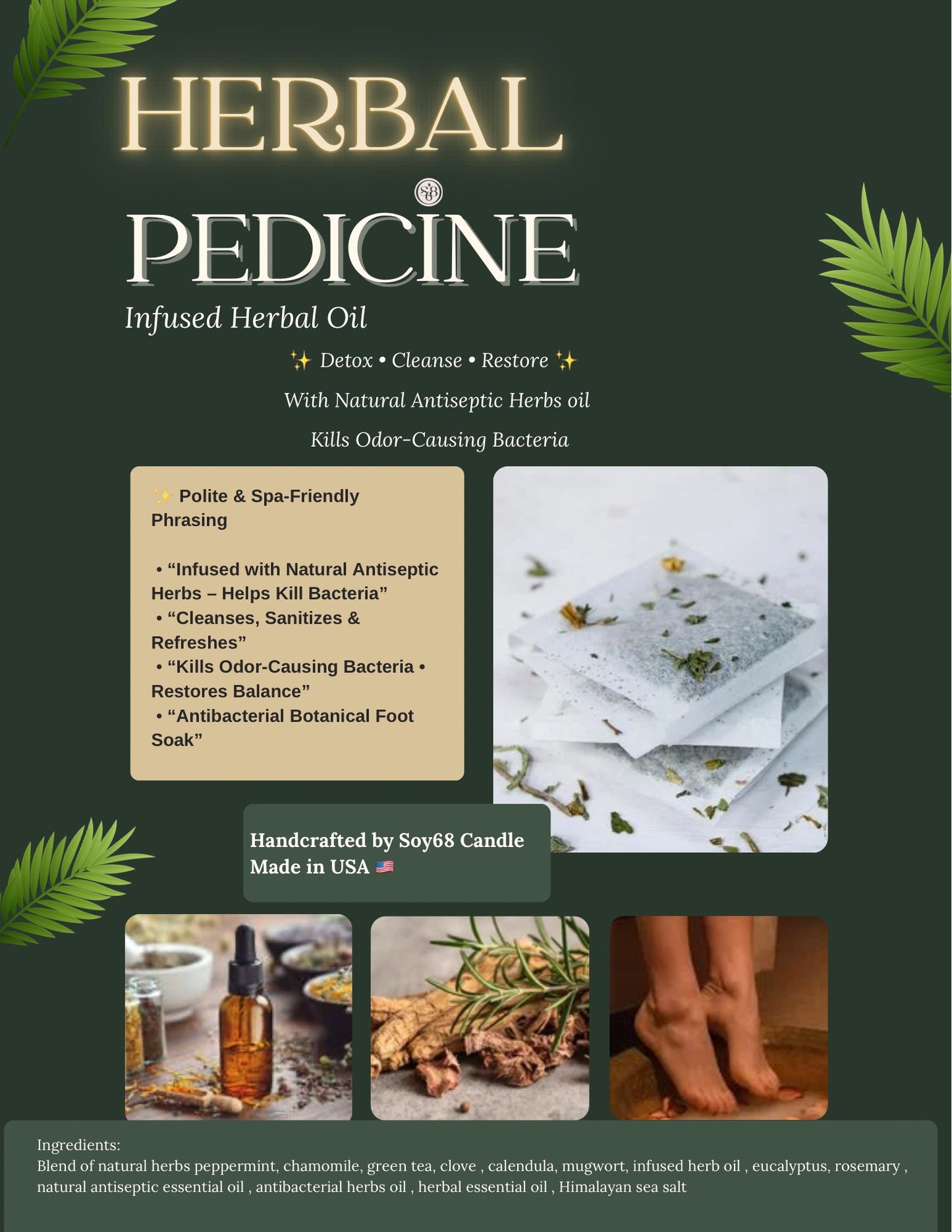 Combo HERBAL Pedicure - Natural Herbal Ingredients