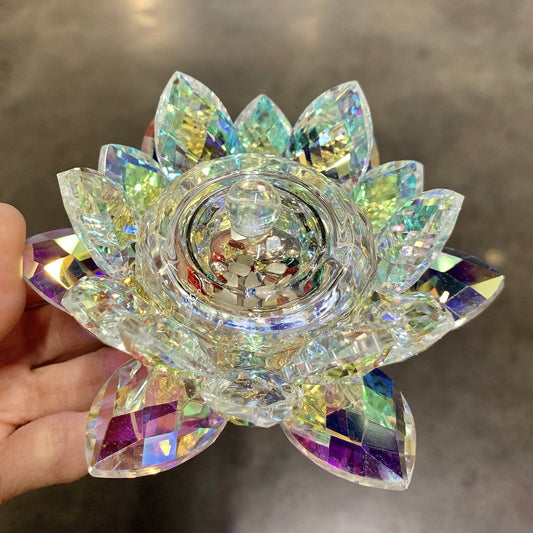 Crystal Lotus Dappen Dish With Cap