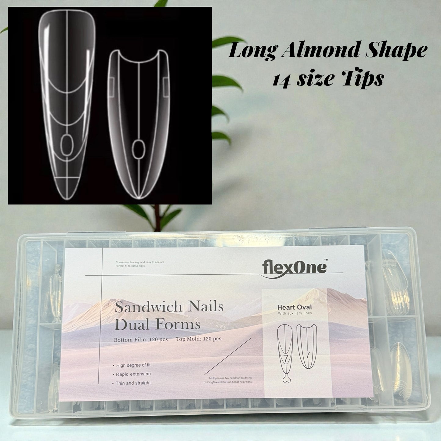 Sandwich Dual Forms Nails Tips 120pcs/ box