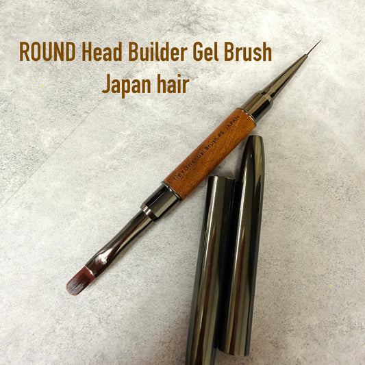 Round Builder Gel Brush - Japan Hair 2 sides FlexOne