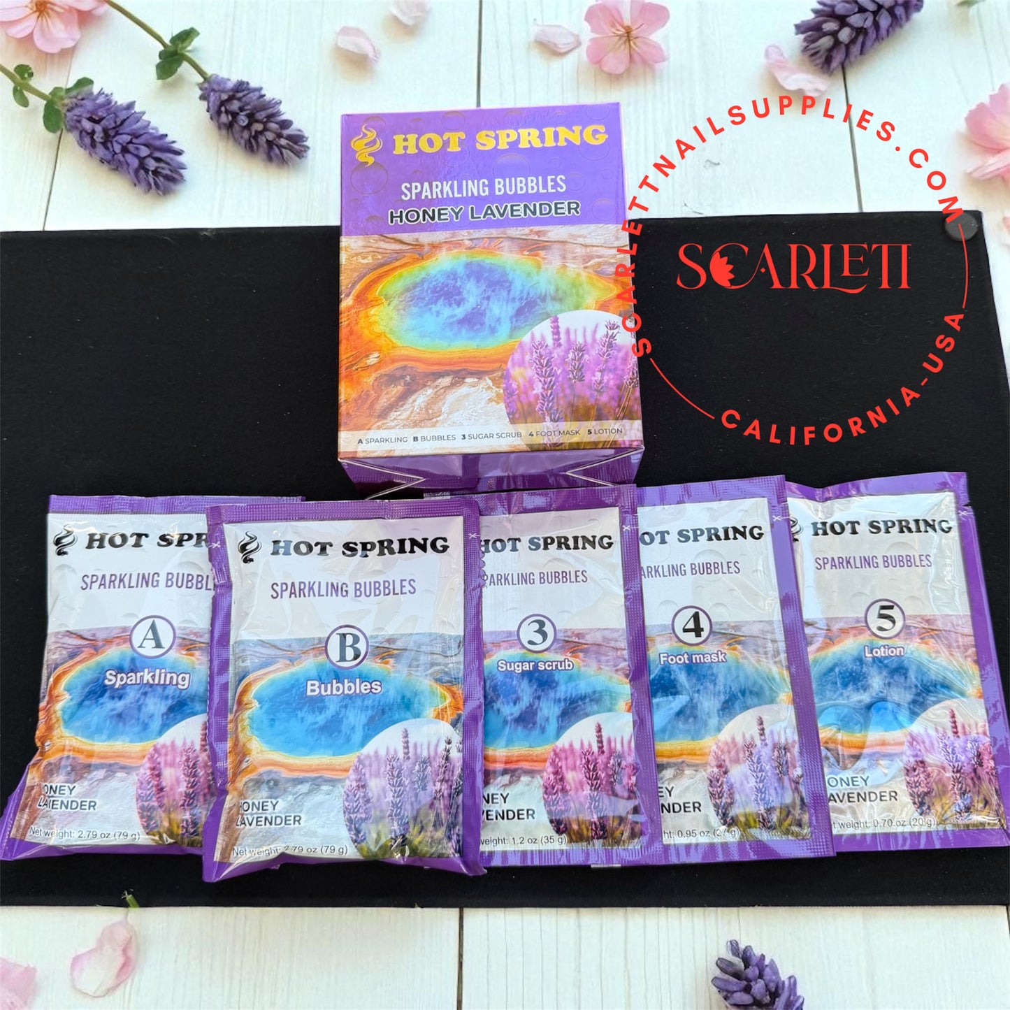 [Free Shipping] HOT SPRING VOLCANO Pedicure Extreme Deluxe 6 STEPS - 40pcs/ Case