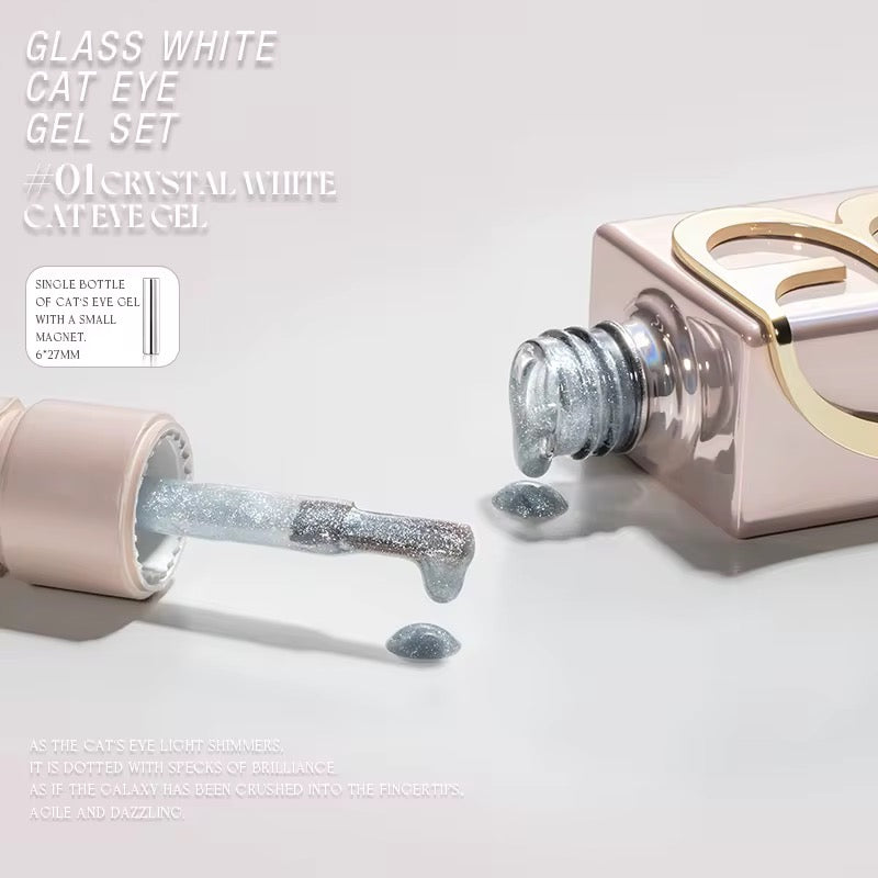 Super Clear WHITE Crystal / Moonlight Cat Eye