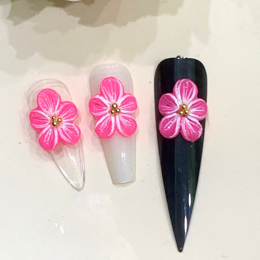 Handmade 3D Gel Flowers - Sculpted 3D Gel Flower