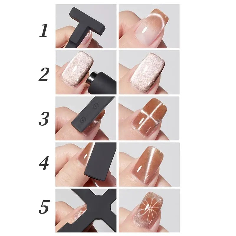 5 in 1 Nail Cateyes Magnet Multi -function Nail Tool