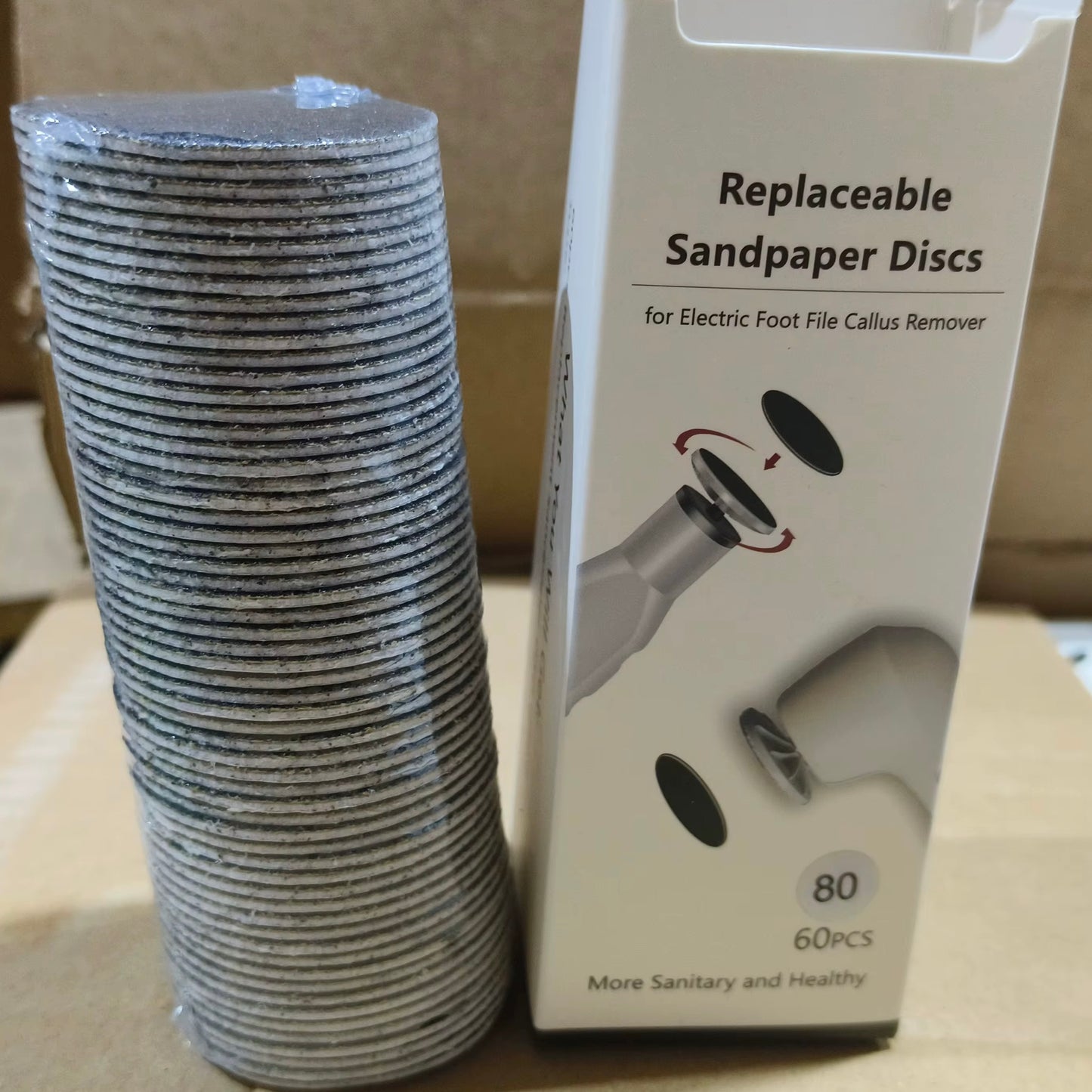 Foot Callus Remover Machine - Rechargable + FREE 60pcs Sanding Paper