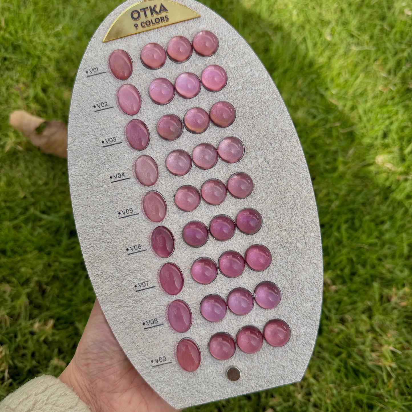 Set 9 Colors Moonlight Dark Pink Cat Eye Gel Polish