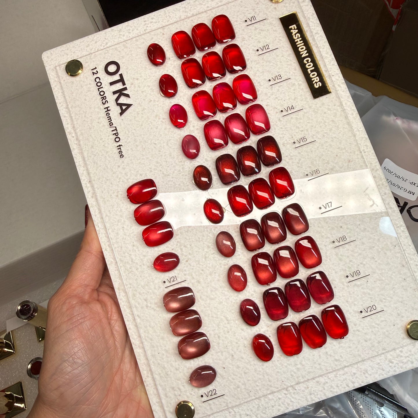 New 2026 Set 12 Colors RED RUBY Moonlight Cat Eye Gel