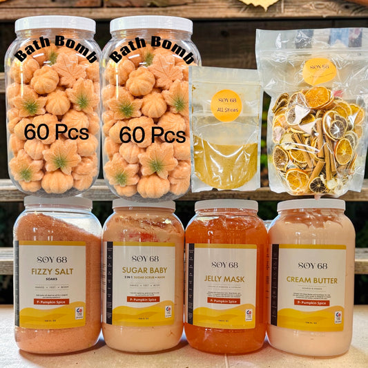 Pre-order (1 week ship out) SEASONAL: Secret of Autumn PUMPKIN SPICE 5 Steps Luxury Pedicure