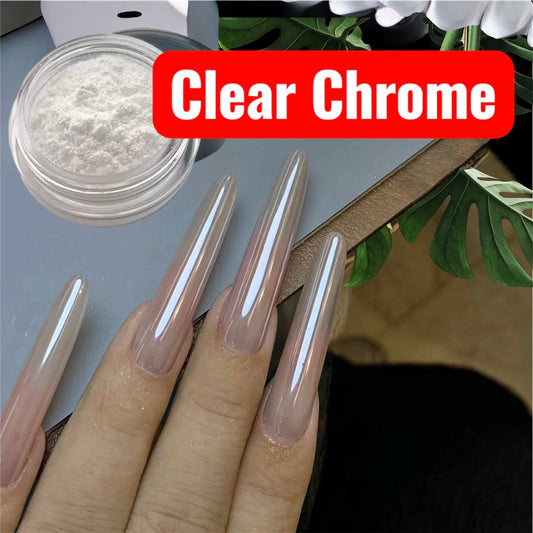 Glass Clear Chrome Powder  SCARLETT for Nail Art - Scarlett Brand 1.5gr