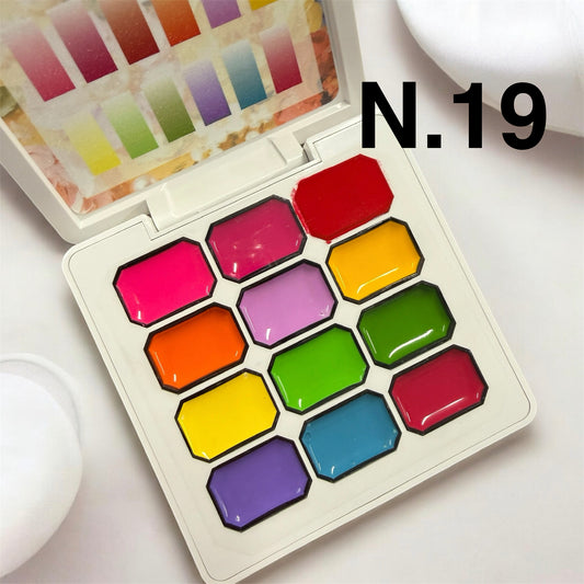FlexOne Pat Pat Thick Ombre Gel – 9 Color Set for Sponge Blending - Painting Gel