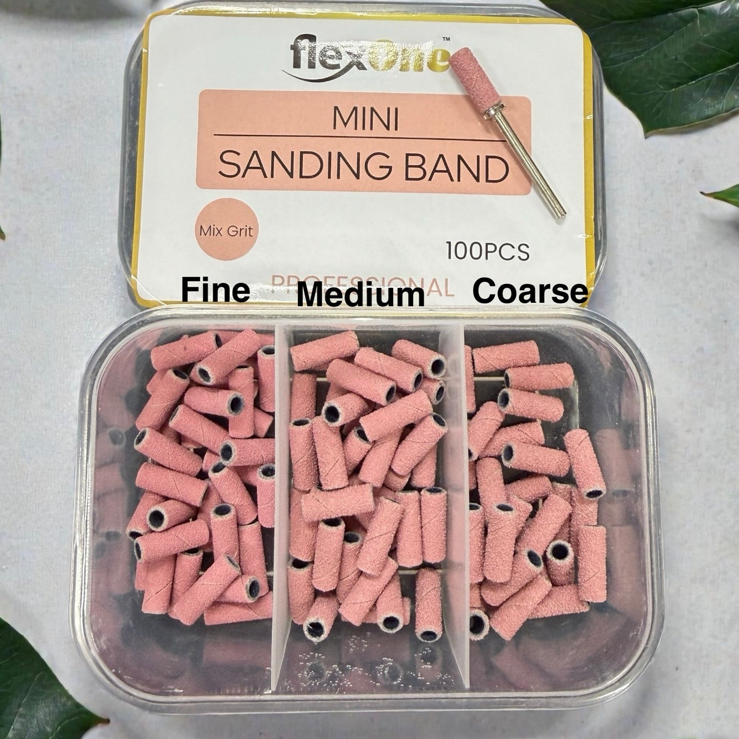 High quality Pink Mini Sanding Band- 100pcs + 1 sanding bit