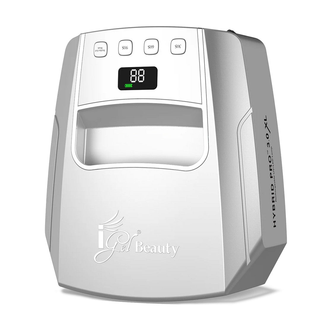 Hybrid Pro 3.0 XL Wireless UV/LED Lamp – Rechargeable Nail Lamp for Salons - Silver