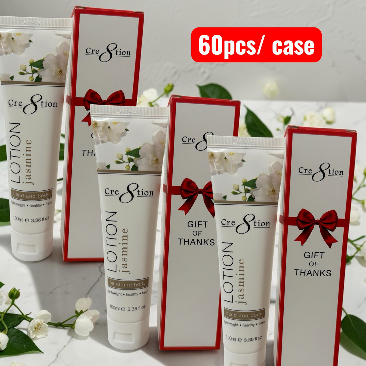 Cre8tion Hand & Body Lotion Jasmine 100 ml/fl. 3.3 oz. - 60 pcs/case