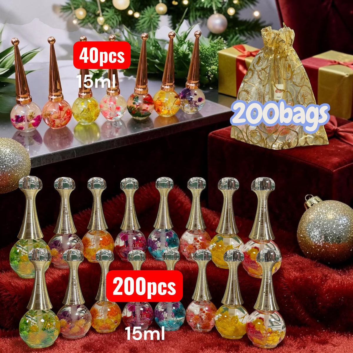 [Pre-Order 1 Week ship out] Super Combo CUTICLE OIL - 200 bottles + FREE 40 bottles + 200 Gift Bags